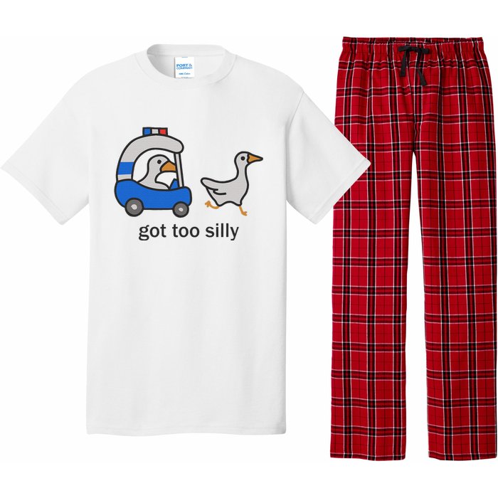 Got Too Silly Funny Goose Police Pajama Set