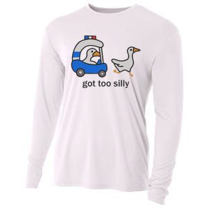 Got Too Silly Funny Goose Police Cooling Performance Long Sleeve Crew