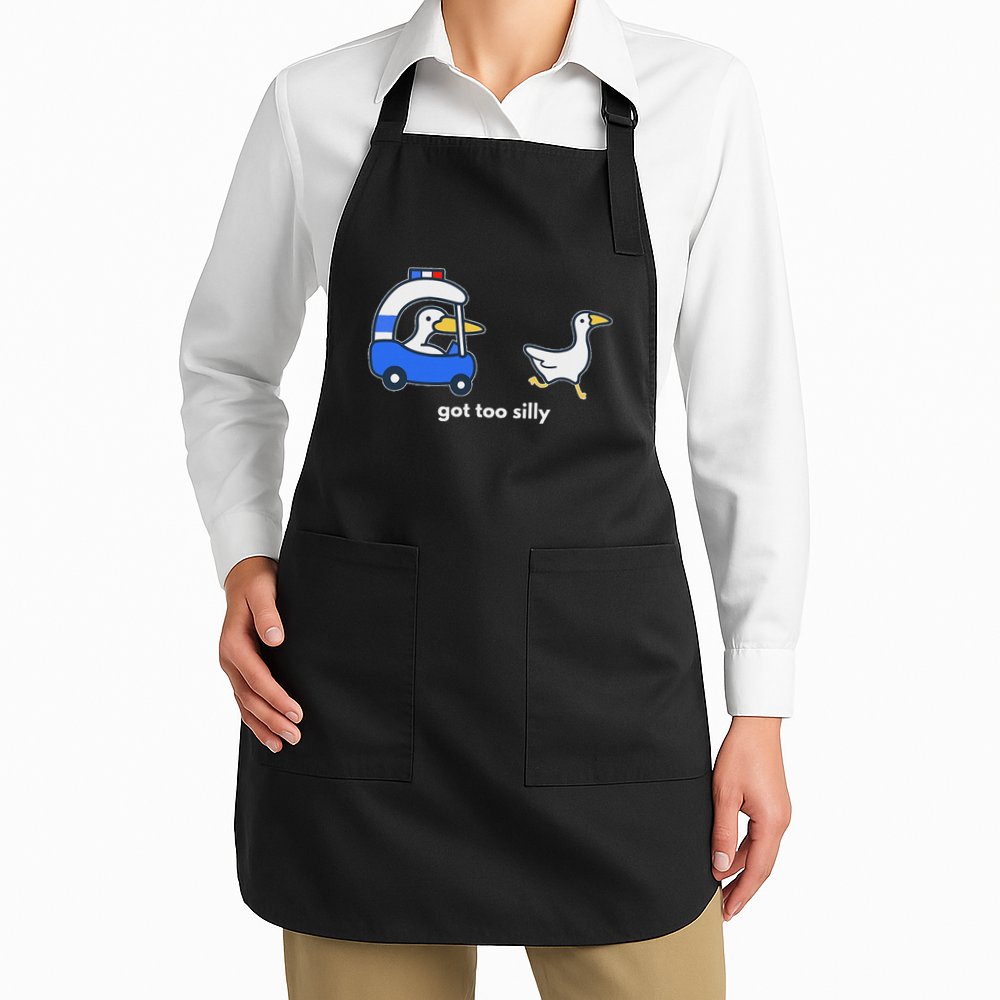 Got Too Silly Funny Goose Police Apron