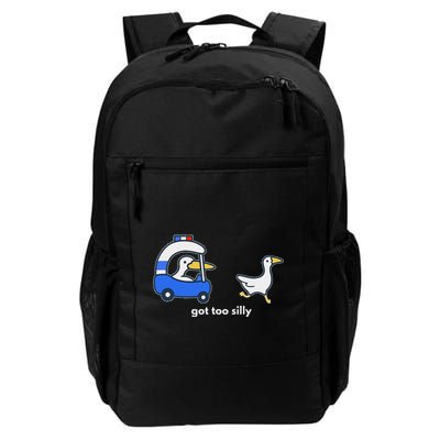 Got Too Silly Funny Goose Police Backpack