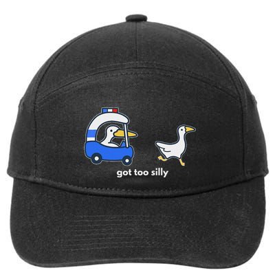 Got Too Silly Funny Goose Police 7-Panel Snapback Hat