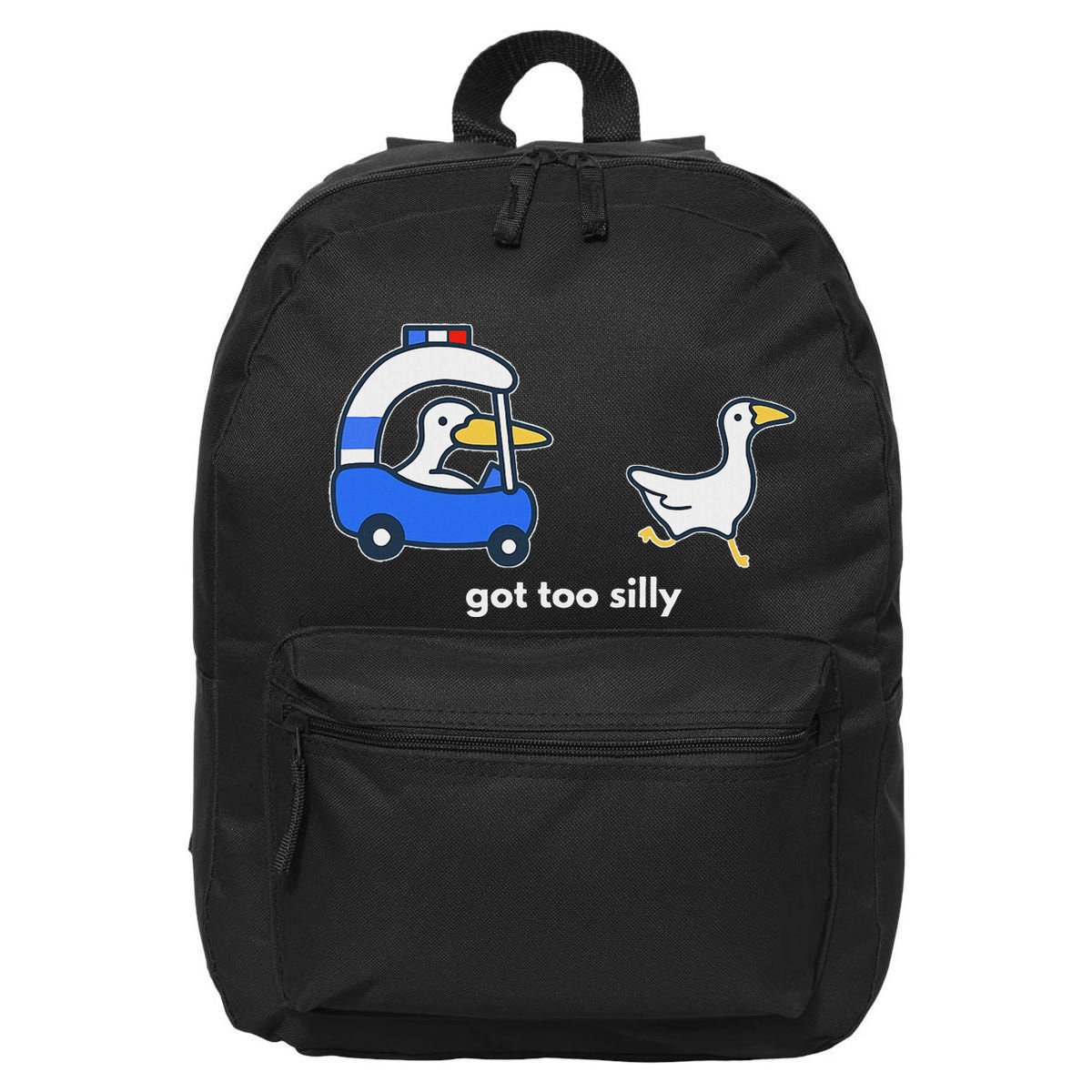 Got Too Silly Funny Goose Police 16 in Basic Backpack