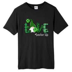 Gnome Teacher St Patricks day Love Teacher Life Shamrock Tall Fusion ChromaSoft Performance T-Shirt