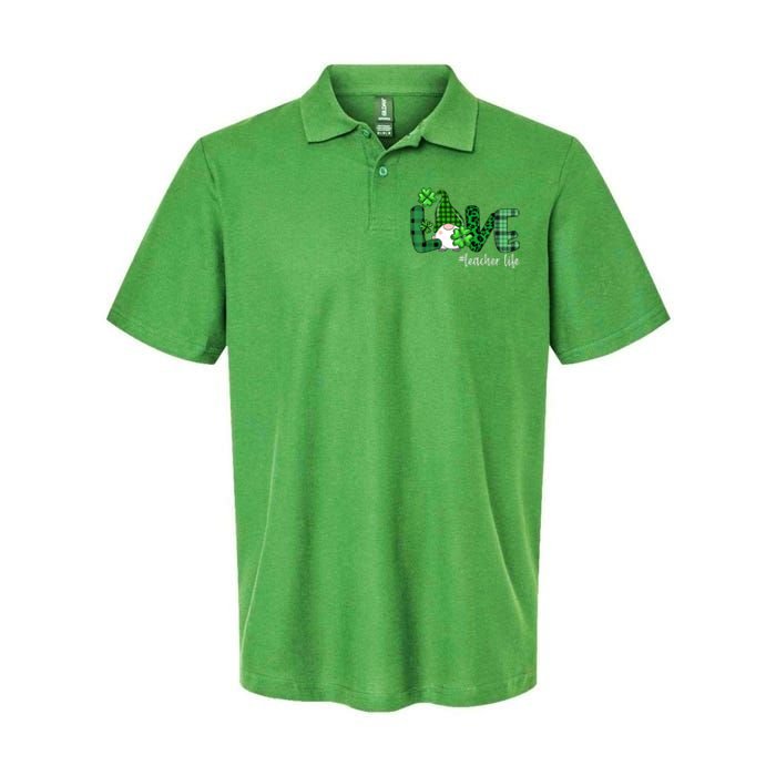 Gnome Teacher St Patricks day Love Teacher Life Shamrock Softstyle Adult Sport Polo