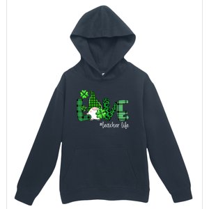 Gnome Teacher St Patricks day Love Teacher Life Shamrock Urban Pullover Hoodie