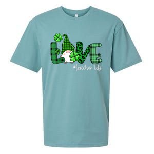 Gnome Teacher St Patricks day Love Teacher Life Shamrock Sueded Cloud Jersey T-Shirt