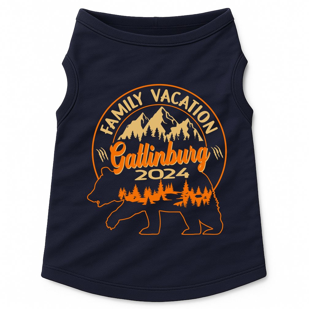Gatlinburg Tennessee Smoky Mountains 2024 Family Vacation Doggie Tank