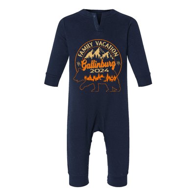 Gatlinburg Tennessee Smoky Mountains 2024 Family Vacation Infant Fleece One Piece