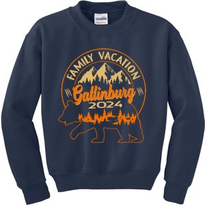 Gatlinburg Tennessee Smoky Mountains 2024 Family Vacation Kids Sweatshirt