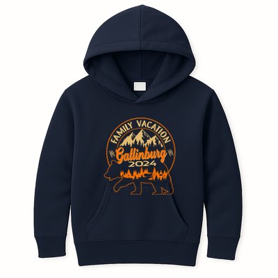 Gatlinburg Tennessee Smoky Mountains 2024 Family Vacation Kids Hoodie