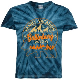 Gatlinburg Tennessee Smoky Mountains 2024 Family Vacation Kids Tie-Dye T-Shirt