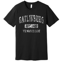 Gatlinburg Tennessee Tn Vintage Sports Established Premium T-Shirt