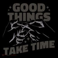 Good Things Take Time Stripe Pom Pom Beanie