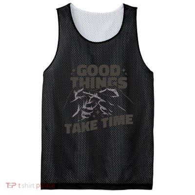 Good Things Take Time Mesh Reversible Basketball Jersey Tank