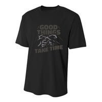 Good Things Take Time Youth Performance Sprint T-Shirt