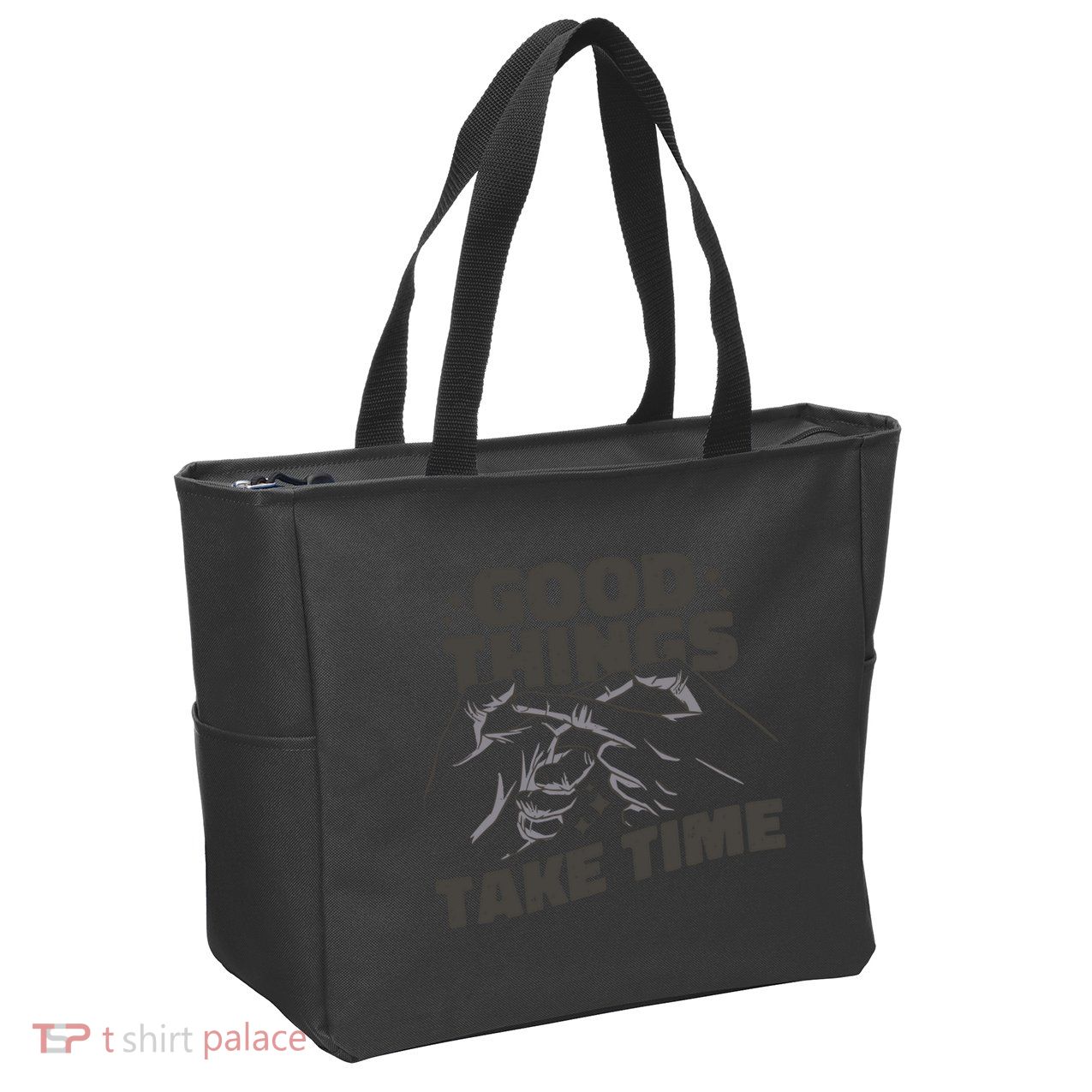 Good Things Take Time Zip Tote Bag