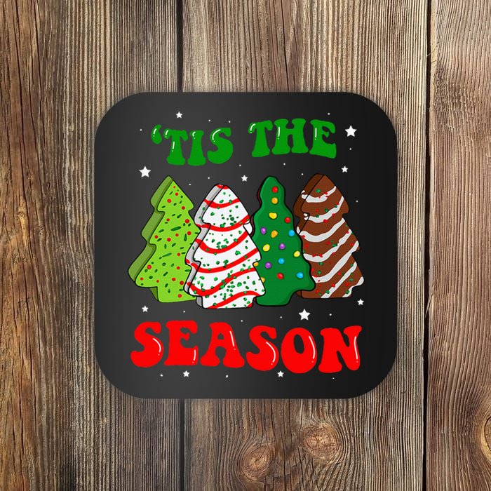 Groovy Tis' The Season Christmas Tree Cakes Debbie Coaster