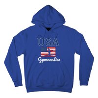 Girl Tumbling Team Gear Gymnast Gymnastics Usa American Flag Cool Gift Hoodie