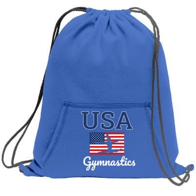 Girl Tumbling Team Gear Gymnast Gymnastics Usa American Flag Cool Gift Sweatshirt Cinch Pack Bag