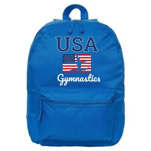 Girl Tumbling Team Gear Gymnast Gymnastics Usa American Flag Cool Gift 16 in Basic Backpack