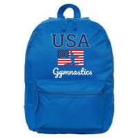 Girl Tumbling Team Gear Gymnast Gymnastics Usa American Flag Cool Gift 16 in Basic Backpack