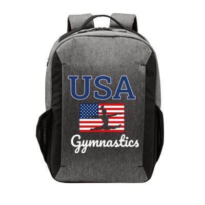 Girl Tumbling Team Gear Gymnast Gymnastics Usa American Flag Cool Gift Vector Backpack