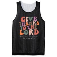 Give Thanks To The Lord For He Is Good Psalm 107:1 Christian Mesh Reversible Basketball Jersey Tank