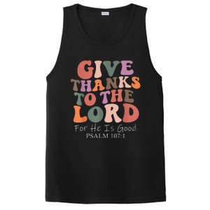 Give Thanks To The Lord For He Is Good Psalm 107:1 Christian PosiCharge Competitor Tank