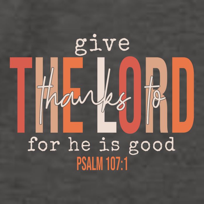 Give Thanks To The Lord For He Is Good Thanksgiving Christian Vector Backpack