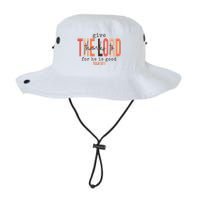 Give Thanks To The Lord For He Is Good Thanksgiving Christian Bucket Hat