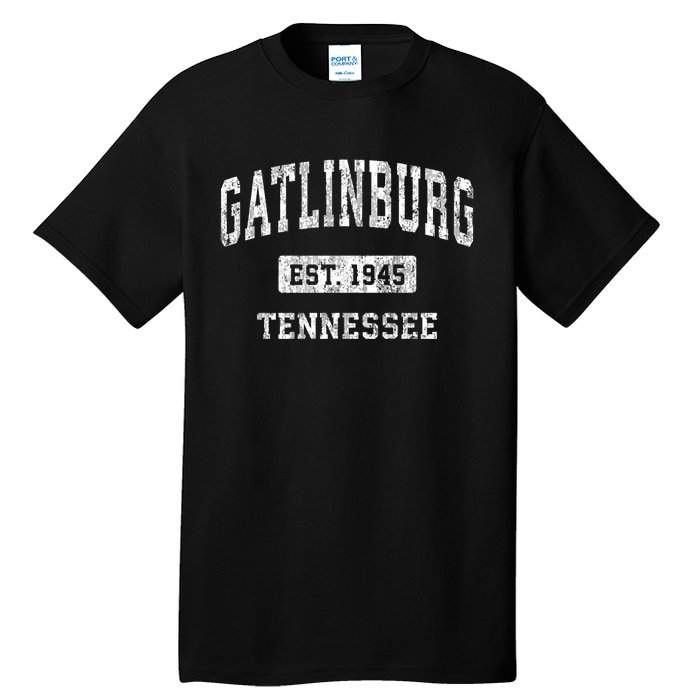 Gatlinburg Tennessee Tn Vintage Sports Established Tall T-Shirt