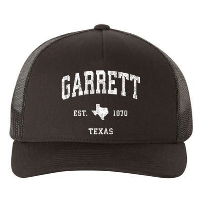 Garrett Texas Tx Vintage Athletic Sports Yupoong Adult 5-Panel Trucker Hat