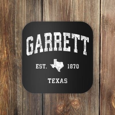 Garrett Texas Tx Vintage Athletic Sports Coaster