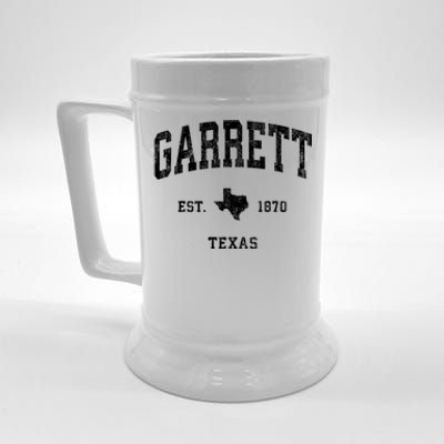 Garrett Texas Tx Vintage Athletic Sports Beer Stein