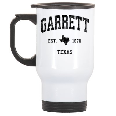 Garrett Texas Tx Vintage Athletic Sports Stainless Steel Travel Mug