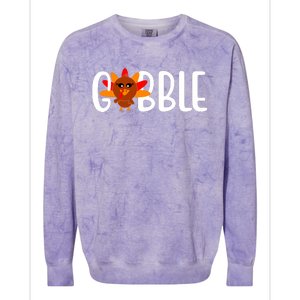 Gobble Turkey Thanksgiving Colorblast Crewneck Sweatshirt