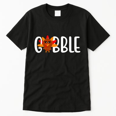 Gobble Turkey Thanksgiving Tall T-Shirt