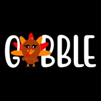 Gobble Turkey Thanksgiving 7-Panel Snapback Hat