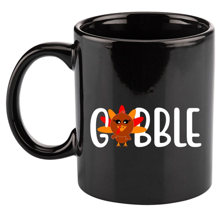 Gobble Turkey Thanksgiving 11oz C Handle Ceramic Mug