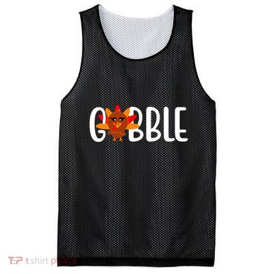 Gobble Turkey Thanksgiving Mesh Reversible Basketball Jersey Tank