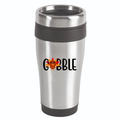 Gobble Turkey Thanksgiving 16oz Travel Tumbler