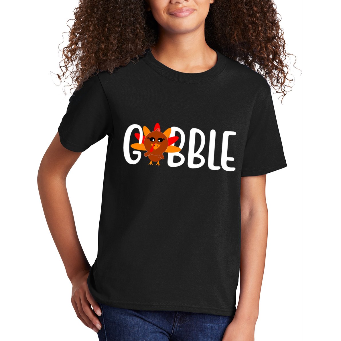Gobble Turkey Thanksgiving Kids T-Shirt