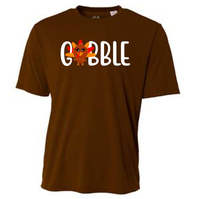 Gobble Turkey Thanksgiving Cooling Performance Crew T-Shirt