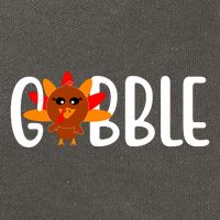 Gobble Turkey Thanksgiving Cotton Canvas Backpack