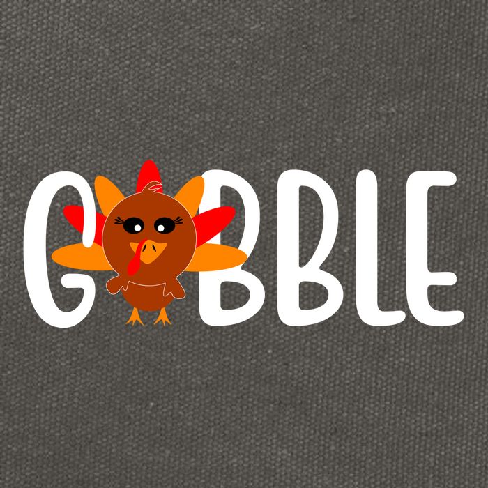 Gobble Turkey Thanksgiving Cotton Canvas Backpack
