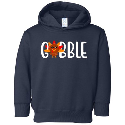 Gobble Turkey Thanksgiving Toddler Hoodie