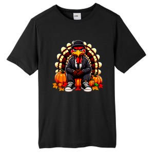 Gangster Thug Thanksgiving Turkey Unhappy Angry Turkey Funny Gift Tall Fusion ChromaSoft Performance T-Shirt