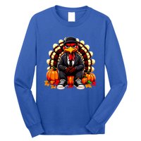 Gangster Thug Thanksgiving Turkey Unhappy Angry Turkey Funny Gift Long Sleeve Shirt