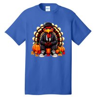 Gangster Thug Thanksgiving Turkey Unhappy Angry Turkey Funny Gift Tall T-Shirt