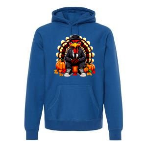 Gangster Thug Thanksgiving Turkey Unhappy Angry Turkey Funny Gift Premium Hoodie